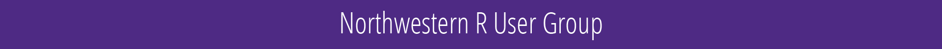 Northwestern R User Group banner image
